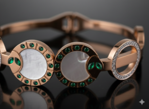 Emerald Halo Bangle – Stainless Steel