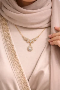 Angel Wing Crystal Stainless Steel Necklace